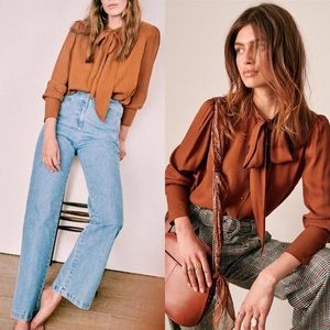 SEZANE Laurya Shirt in Hazelnut